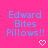 identical pixelated text and heart icons on a bright pink background, with a gray rectangle in the bottom-right corner