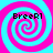 Four identical spiral patterns in cyan and magenta with 'BreeR1' text in black pixelated font at the center of each spiral.