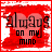 A 4x3 contact sheet of an animated buddy icon showing a red and white design with the text "always on my mind" over a heart shape, displayed across multiple frames.