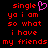 Red pixelated text on black background with a pink heart symbol replacing the 'o' in 'single' on the left side.