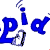 A split-screen animated contact sheet showing two frames of a pixelated blue 'piq' logo with radio waves on the left and green text reading 'Original Icons .com' on a dark background on the right.