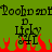 Green background with black text and red flame graphics, showing repeated 'D' and 'Licky' text elements with flame animations.