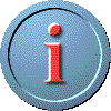 Five circular blue icons with red symbols: two 'i' letters, three question marks, arranged in a on gray background