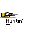 Animated contact sheet of a pixel art buddy icon showing sequential frames with a chicken, shotgun, and polaroid-style photo elements.