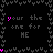 Animated contact sheet of a repeating pattern featuring gray text and pink heart symbols on black background, with visible frame-to-frame variations in symbol placement.