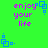 Green background with purple text 'enjoy your life' and blue pixelated square symbols in four corners.