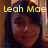 Pixelated portrait of a person with dark hair and yellow text reading 'Leah Moe' overlaid at the top.
