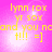 Pixelated yellow text on pink background with repeated phrases and smiley face, arranged in four quadrants.