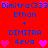 Red background with blue text and pink hearts arranged in two identical vertical , each containing repeated names and symbols