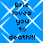 Blue background with white diamond lattice pattern and black pixelated text reading "Brie loves you to death!!!" repeated four times.