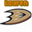 Pixelated orange text and a crescent-shaped icon with brown, black, and white gradients appear in multiple configurations across four