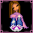 A 4x3 contact sheet of a pixel art animated icon featuring a cartoon girl and text phrases about emotional states, with frame-to-frame variations in the word "dying".