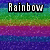 A static image shows a yellow smiley face icon with black eyes and mouth, positioned over a rainbow striped background with text overlays.