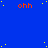 Blue background with scattered yellow dots and repeated red 'ohh' text in pixelated font, featuring a gray rectangular shape at bottom right.