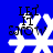 Blue background with white snowflake and black text 'LET IT SNOW' in four positions, showing pixelated animation changes