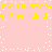 Yellow text repeats 'ck Mustangck Mustang' and 'e the kind e the kind' on a pink background with white pixel dots, animated as falling particles.