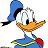Pixelated cartoon duck character with blue sailor outfit and red bow tie next to bold black text reading GOTTA LOVE THE DUCK! on white background.