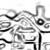 Black-and-white pixelated drawing of a stylized animal head with large eyes and curved lines on left; green text 'Original Icons .com' on dark green background right.