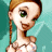 A 48x48 pixel animated buddy icon featuring a cartoon woman with braided hair and green eyes on the left, next to green text reading "Original Icons .com" on a dark green background.