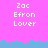 Pixelated text 'Zac Efron Lover' repeated across a pink background with cyan wave-like borders.
