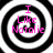 Four display pink text over black-and-white spiral backgrounds; text reads "I Like Natalie" and "Joey is not EMO!" with one grayed out