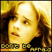 six shows a person with long brown hair and yellow-toned skin, each displaying the text "DON'T be Afraid" in pixelated font