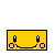 Yellow rectangular face with black eyes and pink cheeks; red text above changes from 'MA' to 'MAIL' as mouth shifts from smile to open, then closes into a line before becoming two small lines.