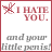 Red and gray pixelated text on white background with red border, featuring a small abstract icon.