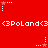 Red background with repeated white text and star-shaped icons in various states of animation.