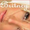 Britney Spears face close-up with 'Britney' text overlay, showing subtle facial expression variations across four