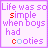 Six display the phrase "Life was so simple when boys had cooties" with varying color and text highlighting across each
