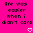 Pixelated text on bright pink background with two white heart symbols at bottom center.