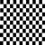 Black and white pixelated grid with alternating dark and light squares forming a checkerboard pattern.