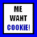 A 2x2 contact sheet of four distinct animated frames featuring text and a cartoon character, with the top-right frame showing Cookie Monster from Sesame Street.