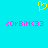 Yellow pixelated heart symbol above two identical pink text strings on cyan background.