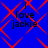 Blue background with red diamond-shaped lines forming a pattern, overlaid with black text reading "I love jackie" in four identical quadrants