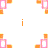 A 4x4 contact sheet of a pixelated animated icon featuring repeating pink and orange cross-shaped figures with text fragments scattered across the background.