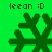 Green background with four dark green pixelated snowflake icons arranged in a , each labeled "leean :D" above and below
