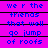 Static image with blue text on a bright purple background, displaying repeated lines of lyrics in pixelated font.