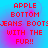 Red pixelated text on a blue and pink gradient background reads 'APPLE BOTTOM JEANS BOOTS WITH THE FUR!!' in four identical quadrants.