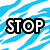 Four- with text and imagery: blue wave background with "STOP" text, pink polka dots with "THE" text, blue text reading "LYMSEYS Official LL Team Member," and a yellow "STOP WAR" sign with peace symbol