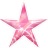 A static pink star-shaped icon with five points, rendered in pixelated style against a white background.
