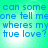 A static image with blue text on a green gradient background reading "can someone tell me where's my true love?" in a pixelated font.