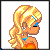 Pixel art contact sheet showing a blonde cartoon woman in two frames with text reading "I Love Boys!" below.