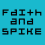 A static image with a cyan background displaying pixelated text and three human figures in grayscale tones.