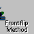 Pixelated icon of a figure with blue and green elements on a gray background, labeled 'Frontflip Method' text below.