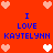 Red background with blue text reading "I LOVE KAYTELYNN" repeated twice, surrounded by pink and white pixelated hearts.