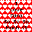 Red background with white heart pattern and repeated black text "I Love Cara So So So Much <3" in two vertical