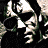 A 4-frame contact sheet of a grayscale animated icon featuring close-up facial expressions and text, arranged in a 2x2 grid with visible pixelation and dithering effects.