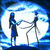 Static pixelated icon showing two figures holding hands against a blue and white circular background with gradient effects.
